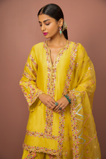 Mustard Kurta Dhoti Set