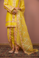 Mustard Kurta Dhoti Set