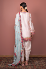 Pink Kurta With Dhoti Set