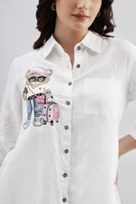 Classy Teddy Bear Embroidery Shirt
