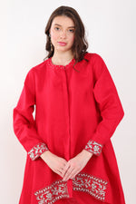 Red Zari Embroidery Set