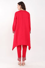 Red Zari Embroidery Set