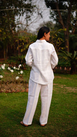 WHITE BIRD EMB LONG SHIRT