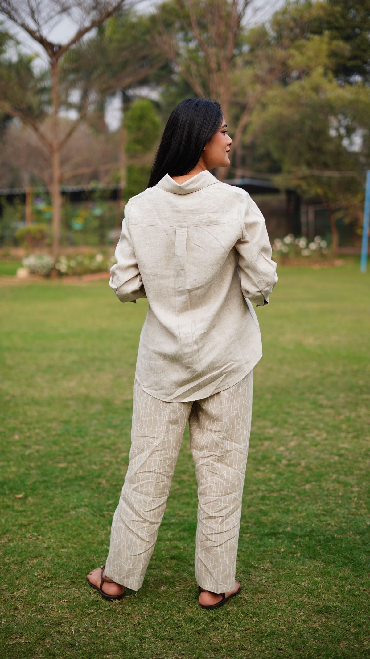 BEIGE DOG/CAT EMB SHIRT