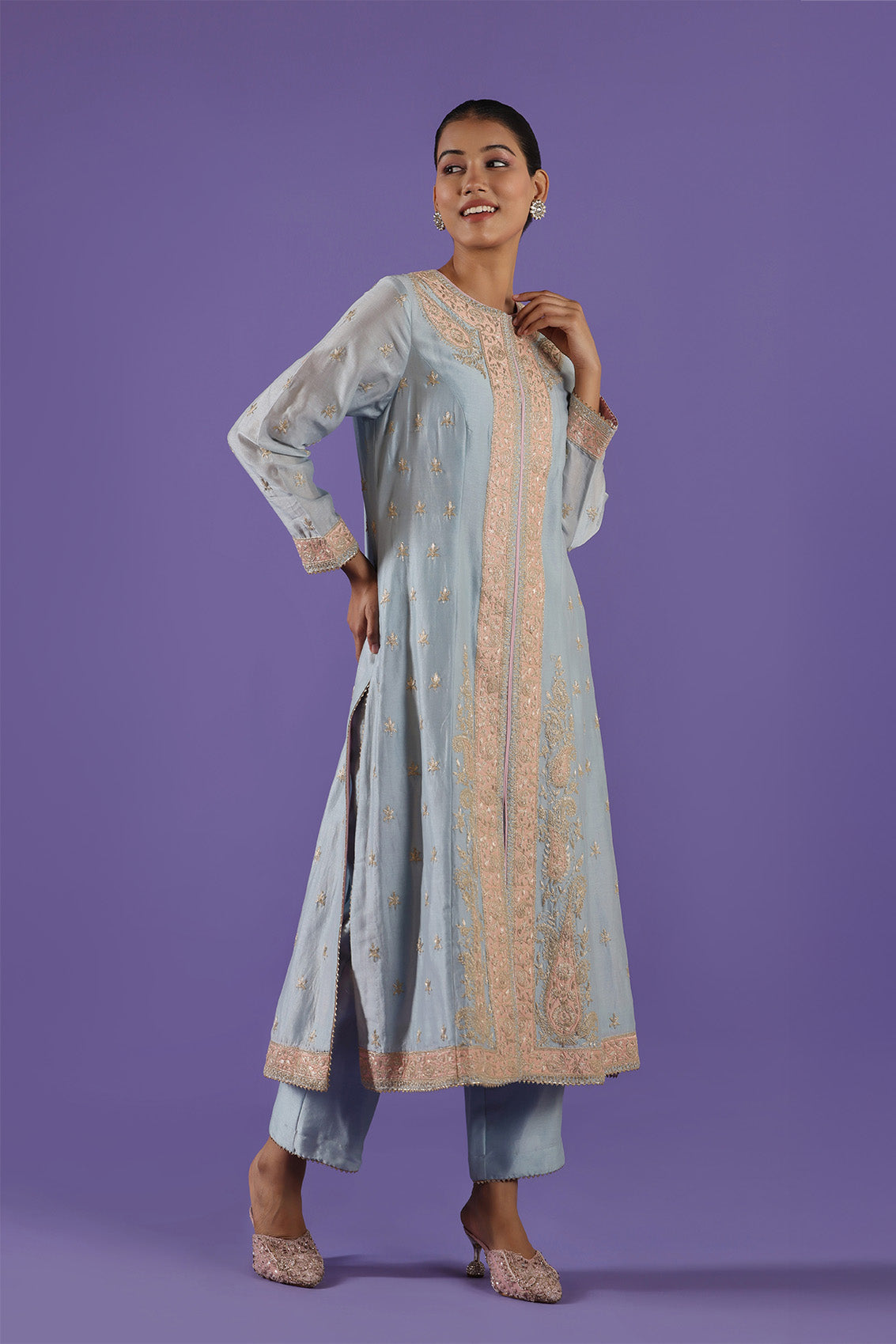 Komalika Jacket style shirt and Pant set