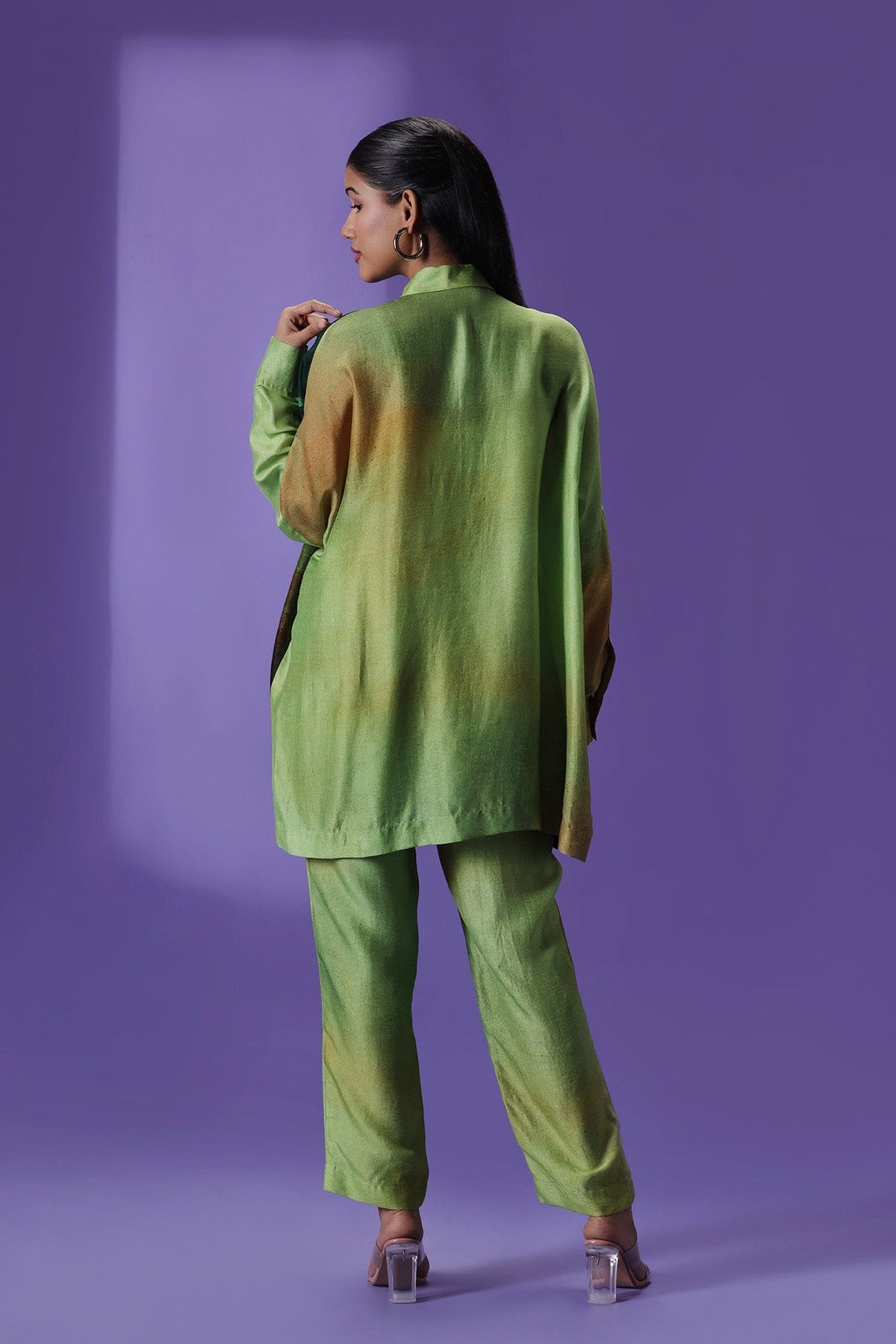 Evergreen Elegance Shirt style coord set