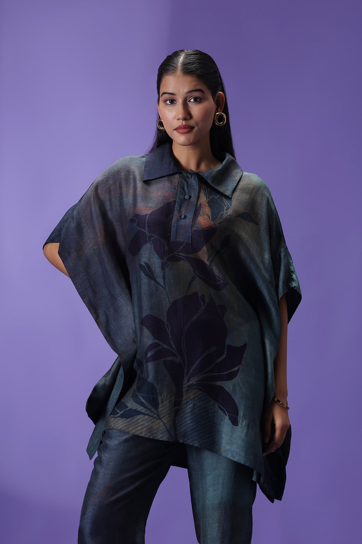 Shadow Drape Short Kaftan set