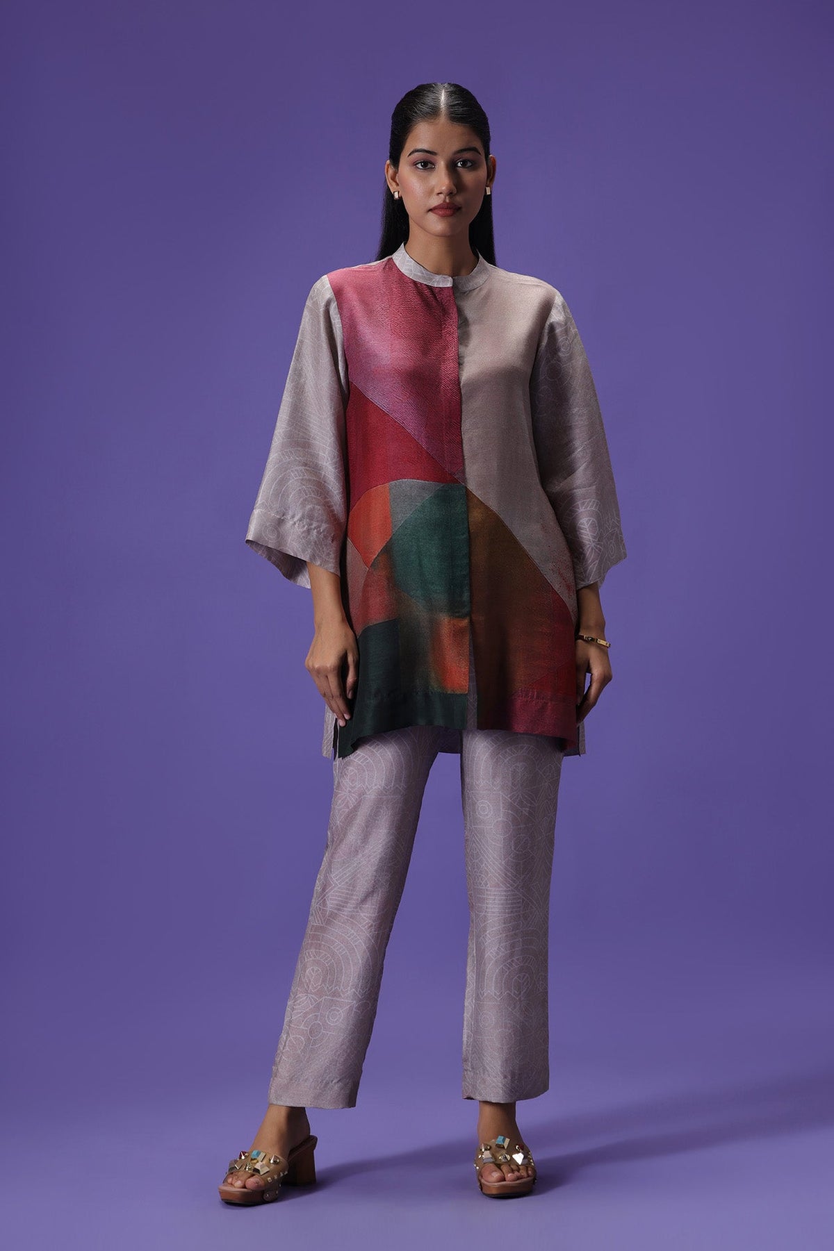 Dusky Petals Short Kurta set