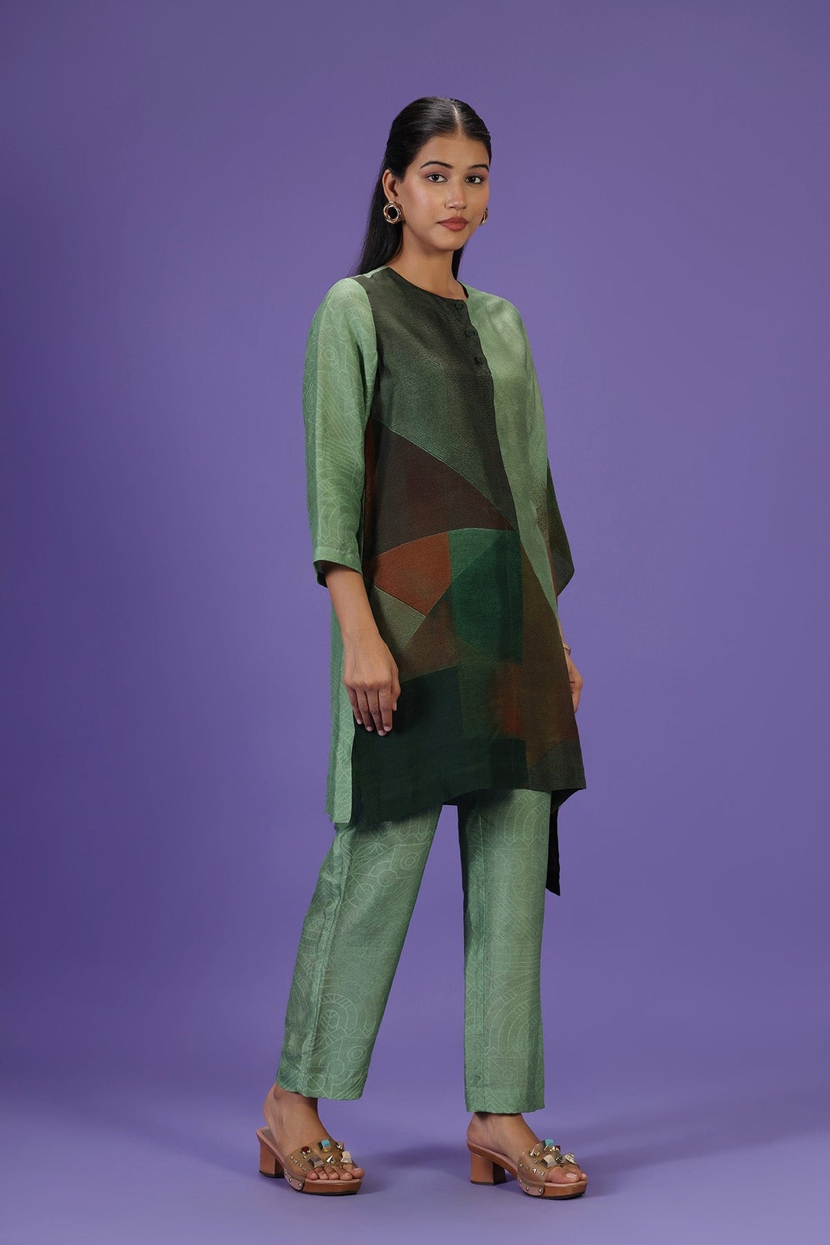 Olive Poise Short Kurta set