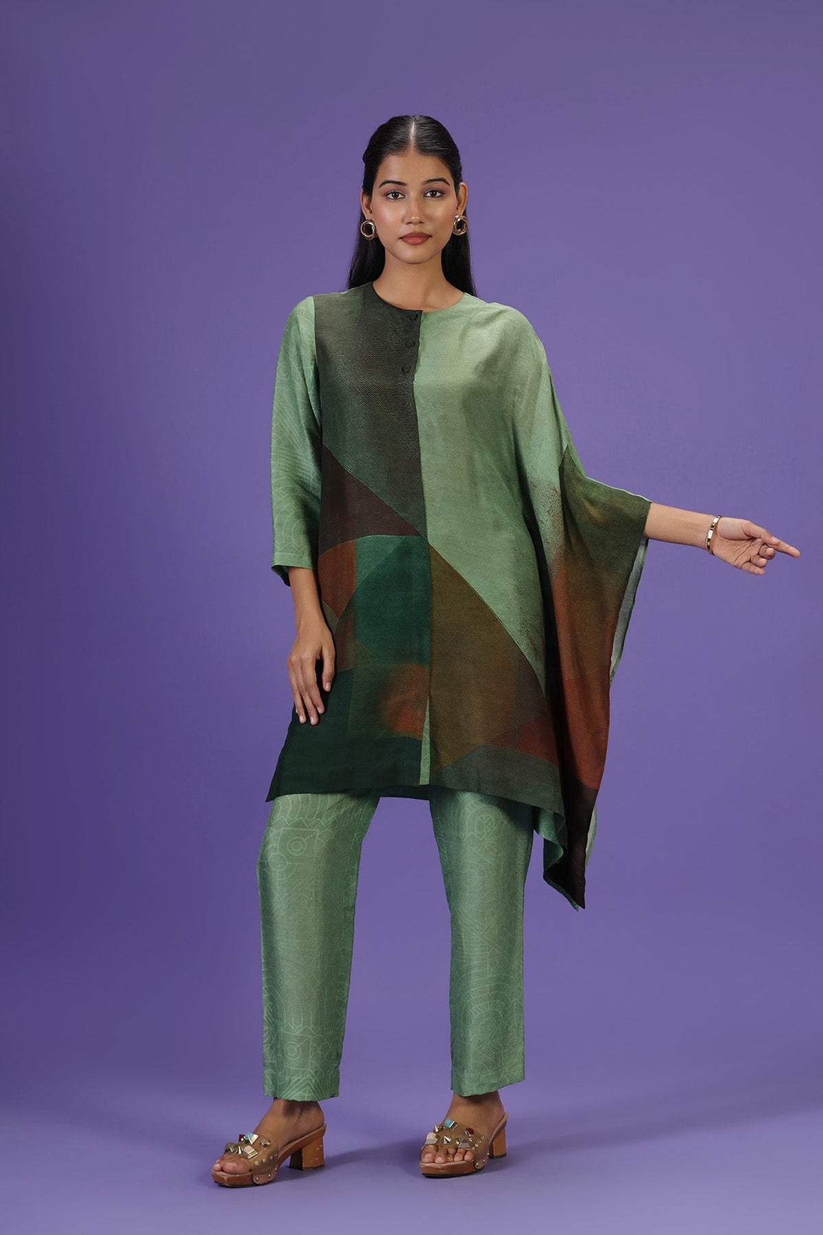 Olive Poise Short Kurta set