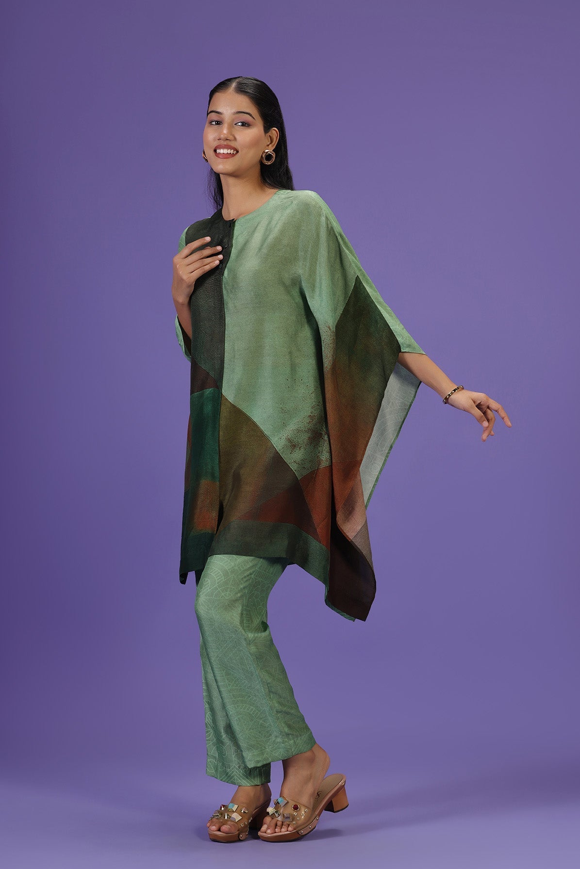 Olive Poise Short Kurta set