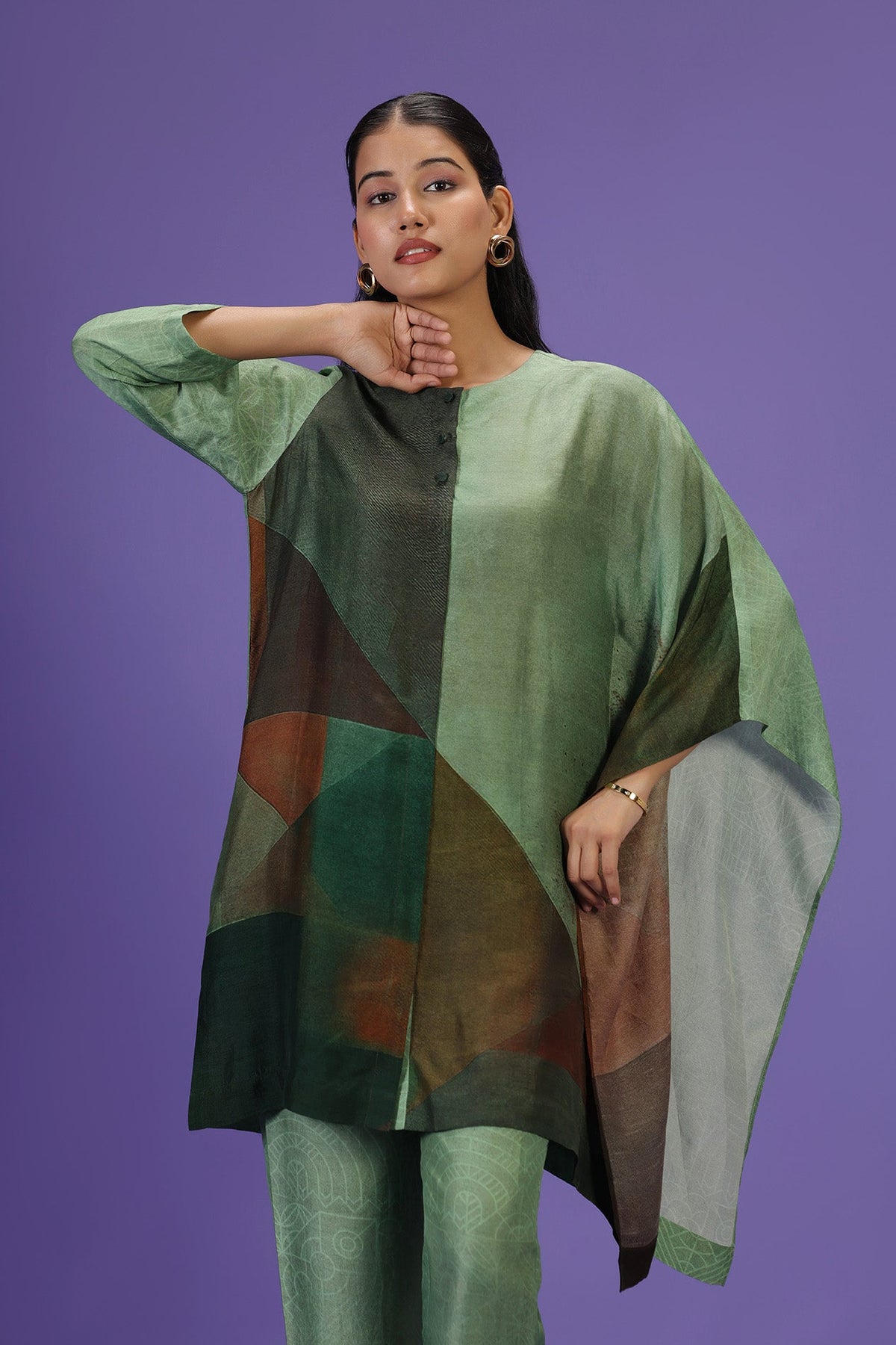 Olive Poise Short Kurta set