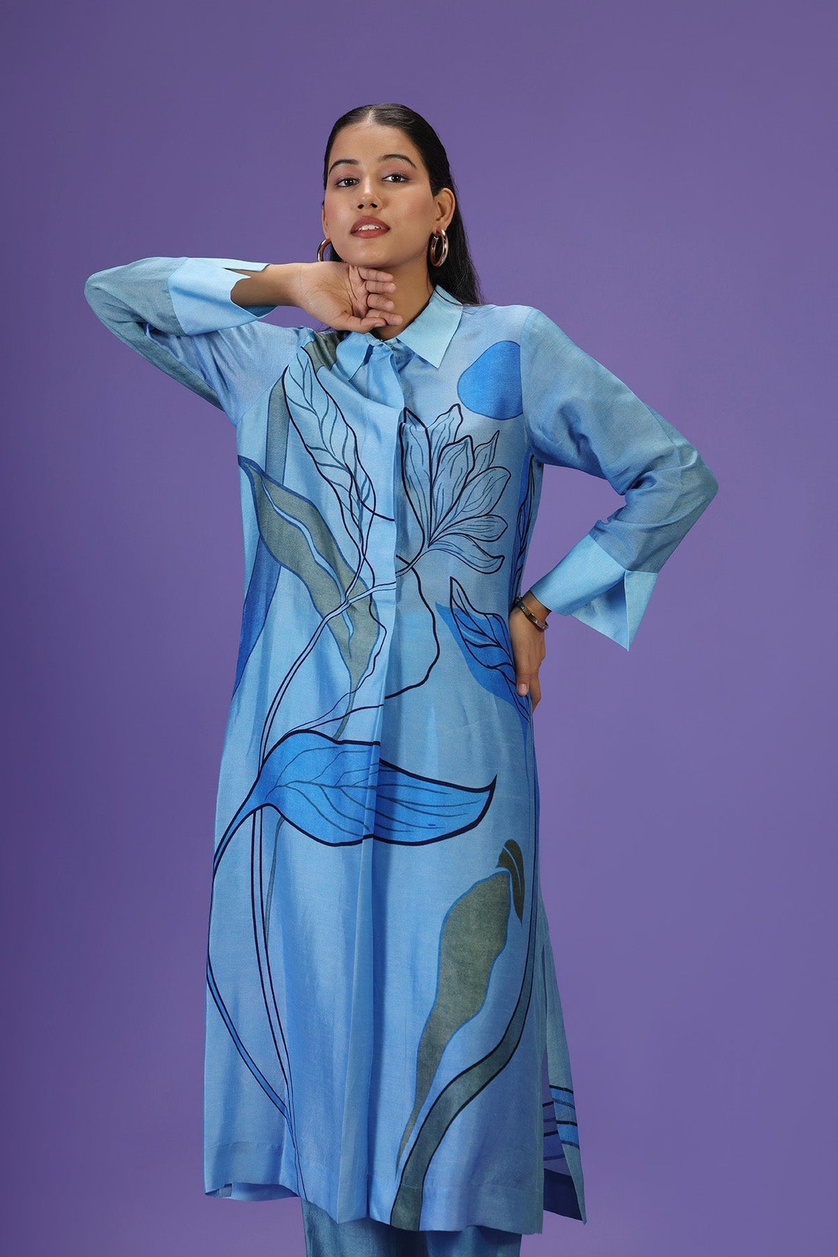 Serene Wave Long Kurta set