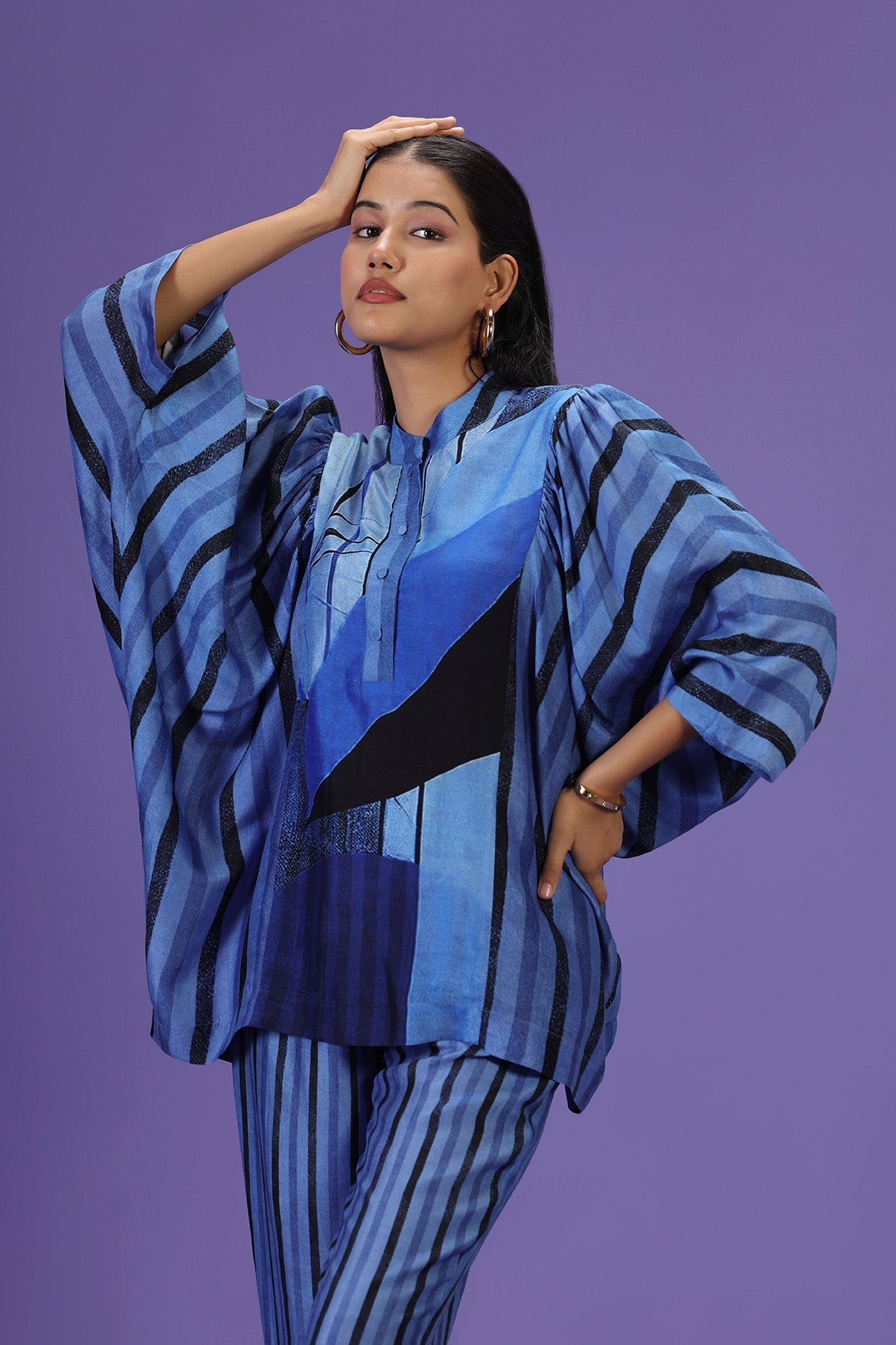 Sapphire Breeze Shirt Style coord set