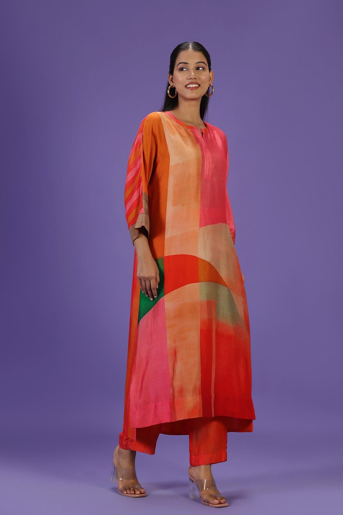 Vermilion Aura Long Kurta Set
