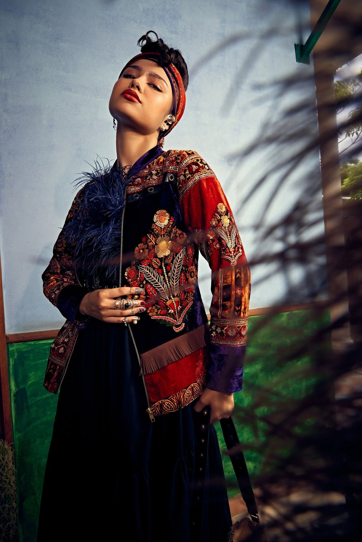 Purple velvetshortjacket