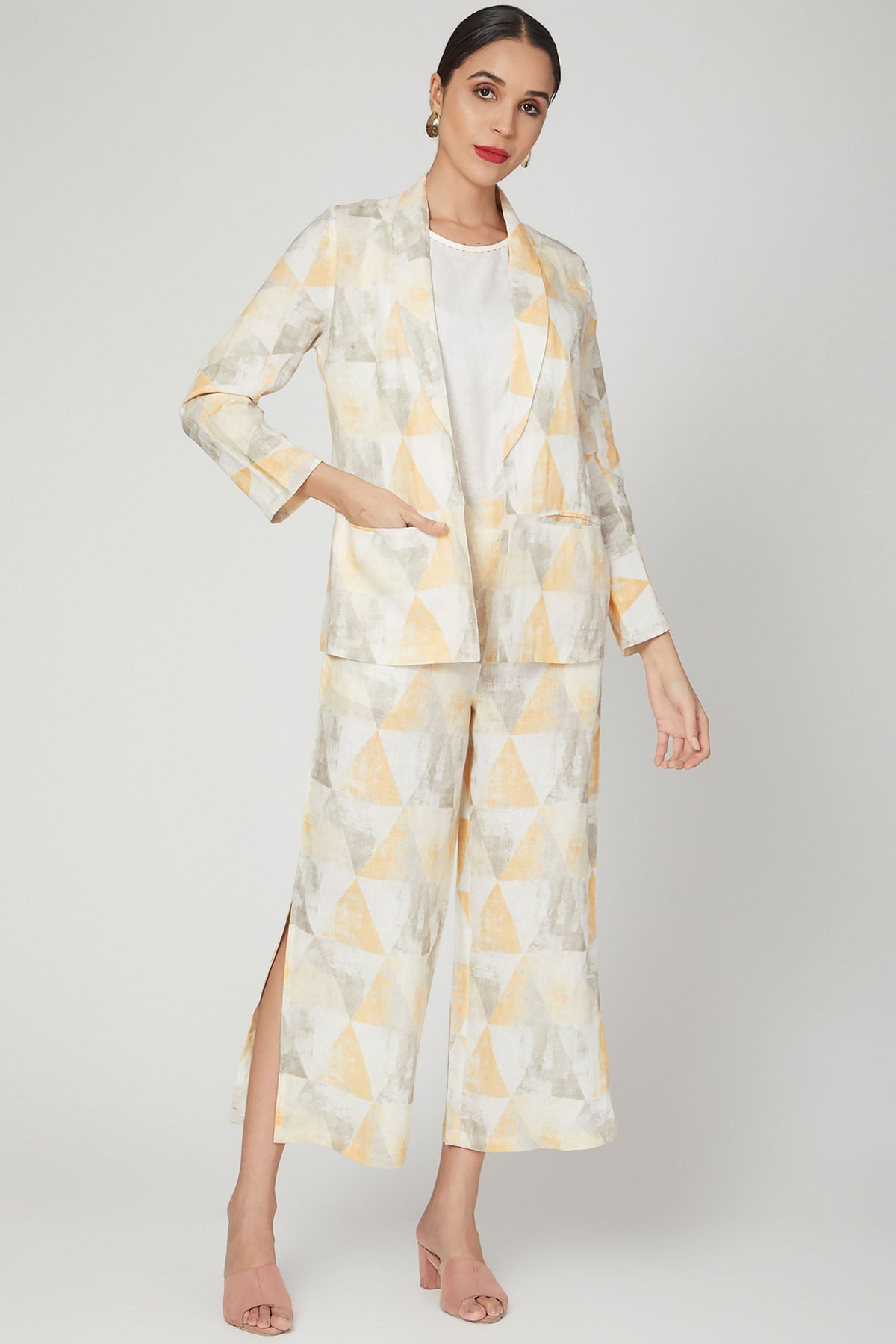 Blue Wallflower Digital Print Lounge Shirt +Pants