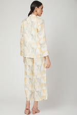 Blue Wallflower Digital Print Lounge Shirt +Pants