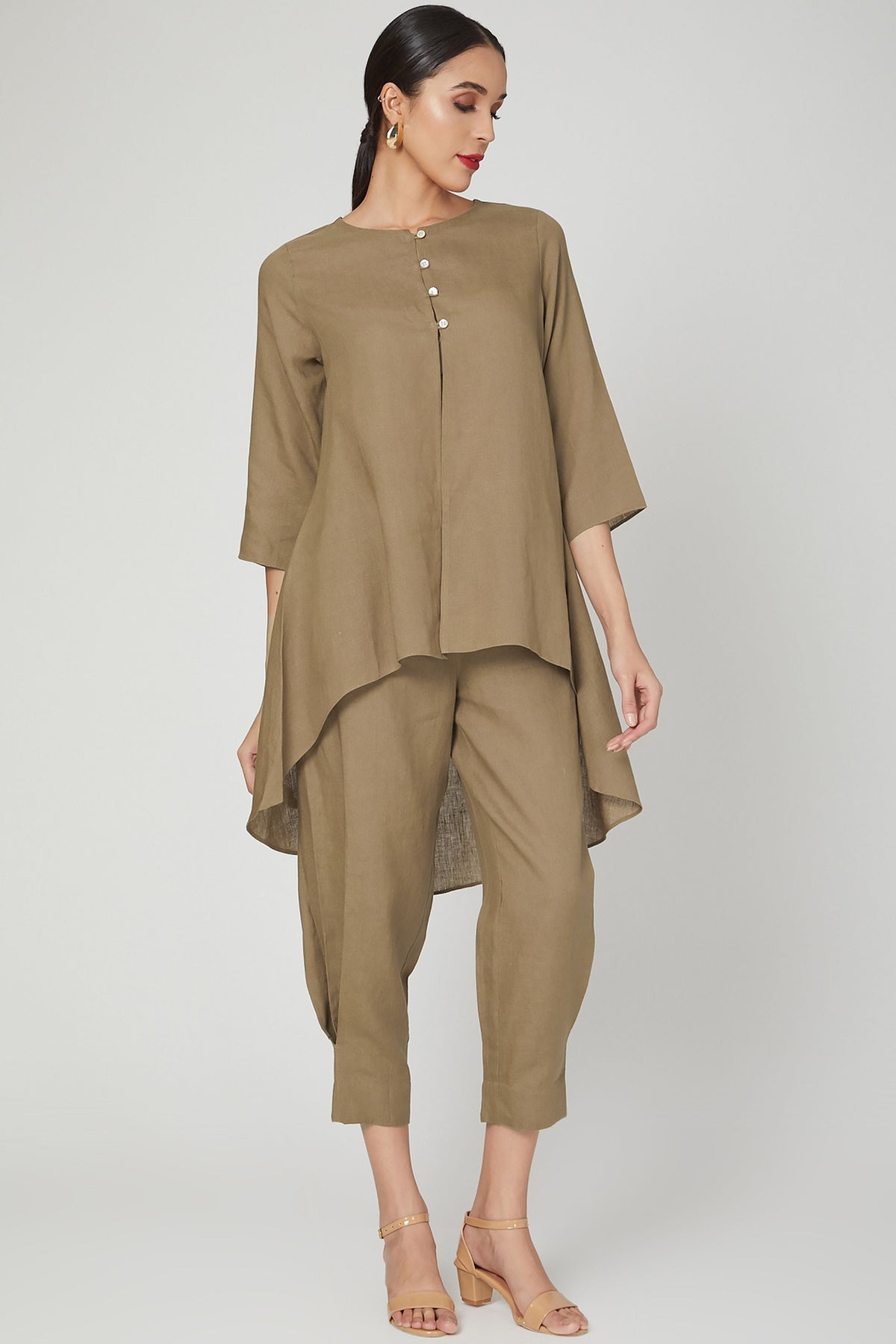 Khaki Lounge Cape + Pants