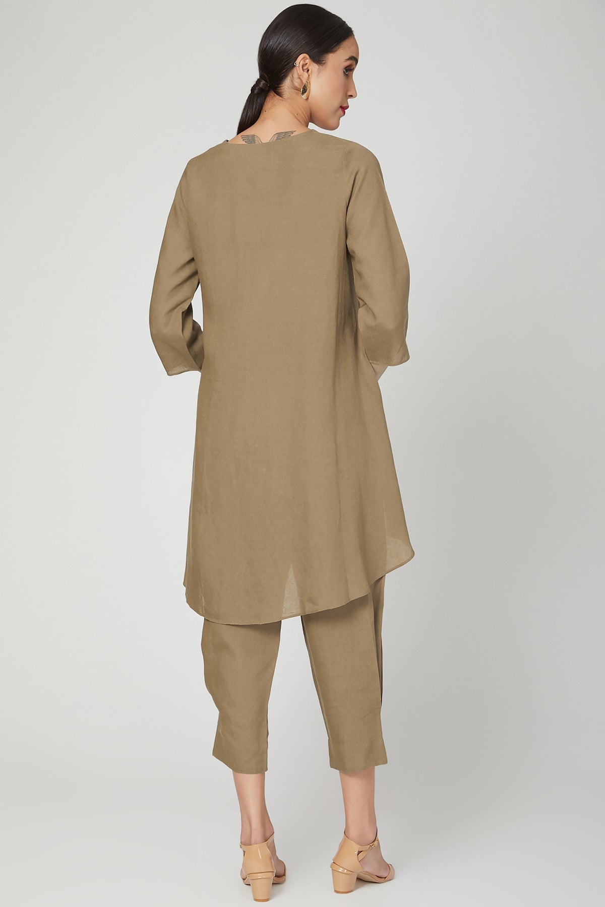 Khaki Lounge Cape + Pants