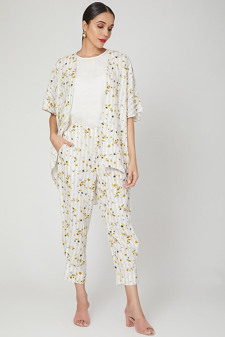 Digital Print Cape And Pants Co-Ords