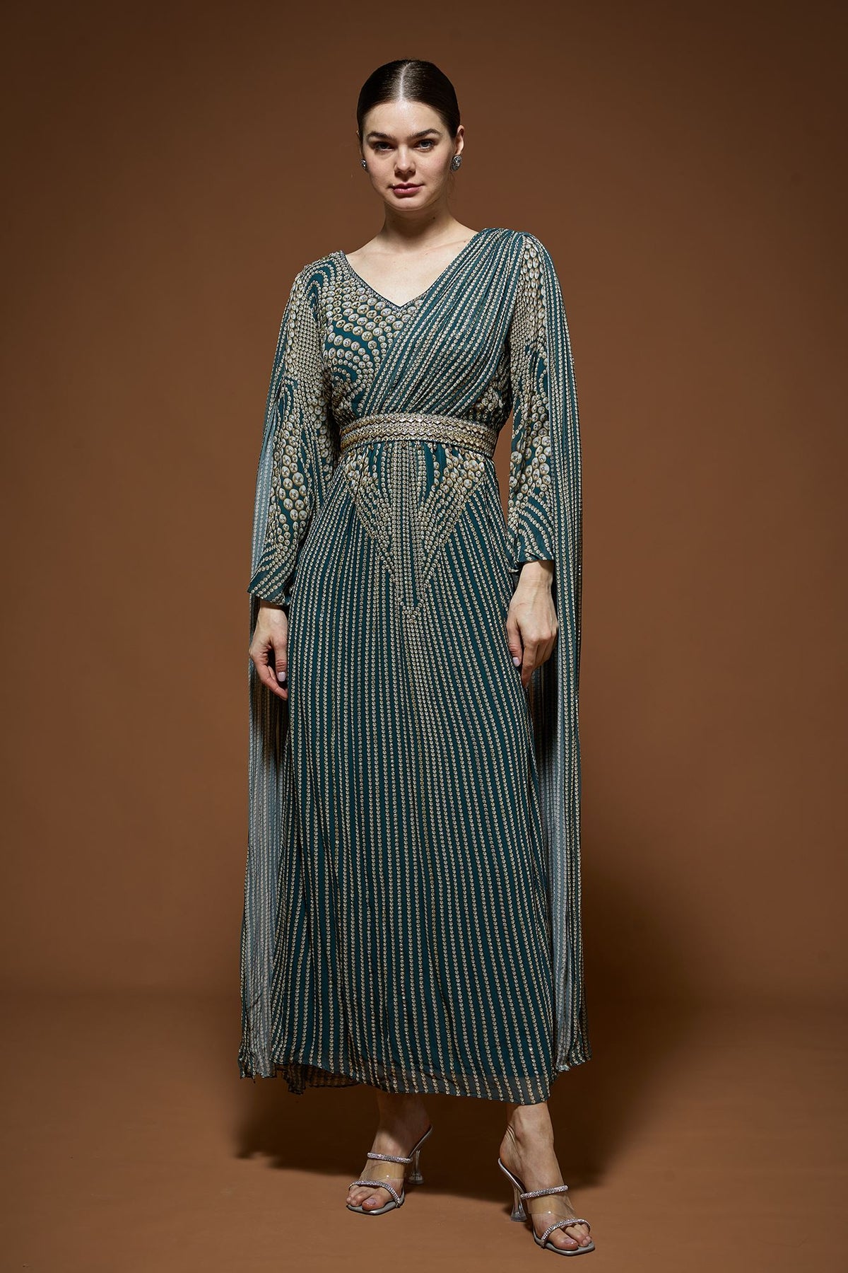 Dark Aqua Kaftan