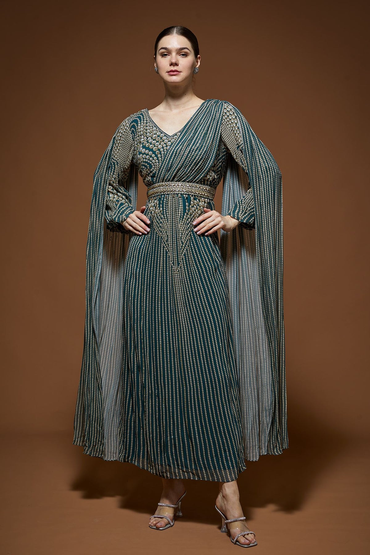 Dark Aqua Kaftan