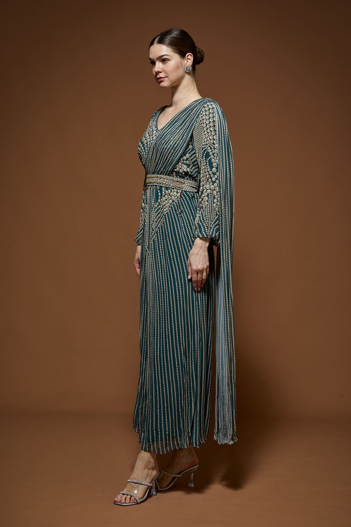 Dark Aqua Kaftan