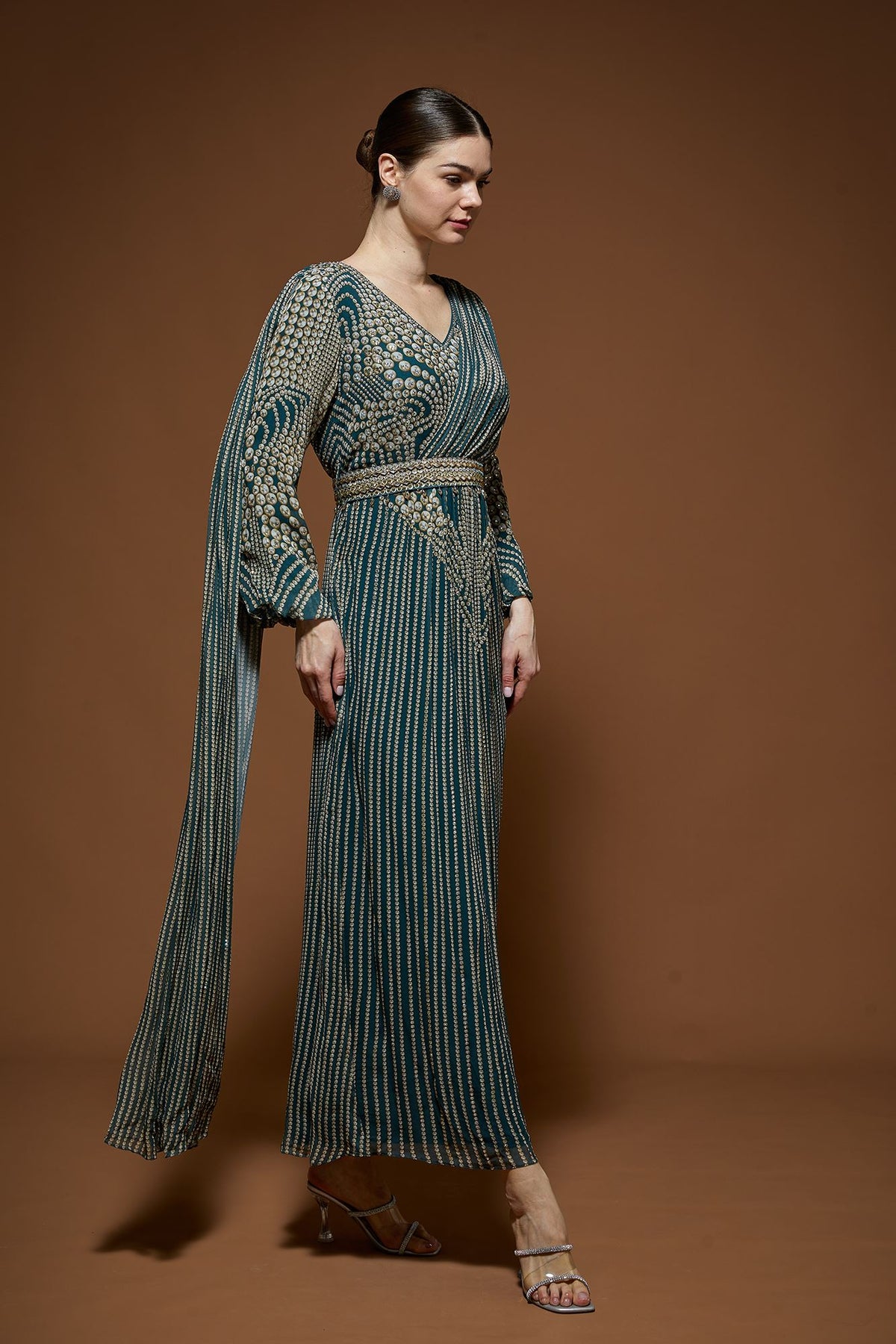 Dark Aqua Kaftan