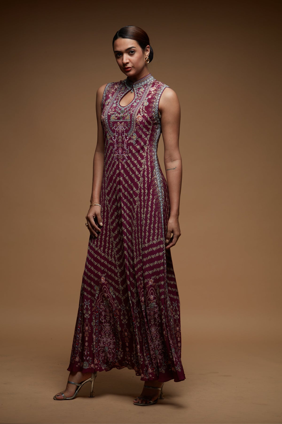 Wine Color Gown