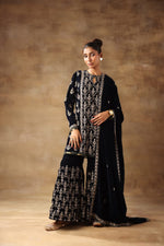 Black Sharara Set