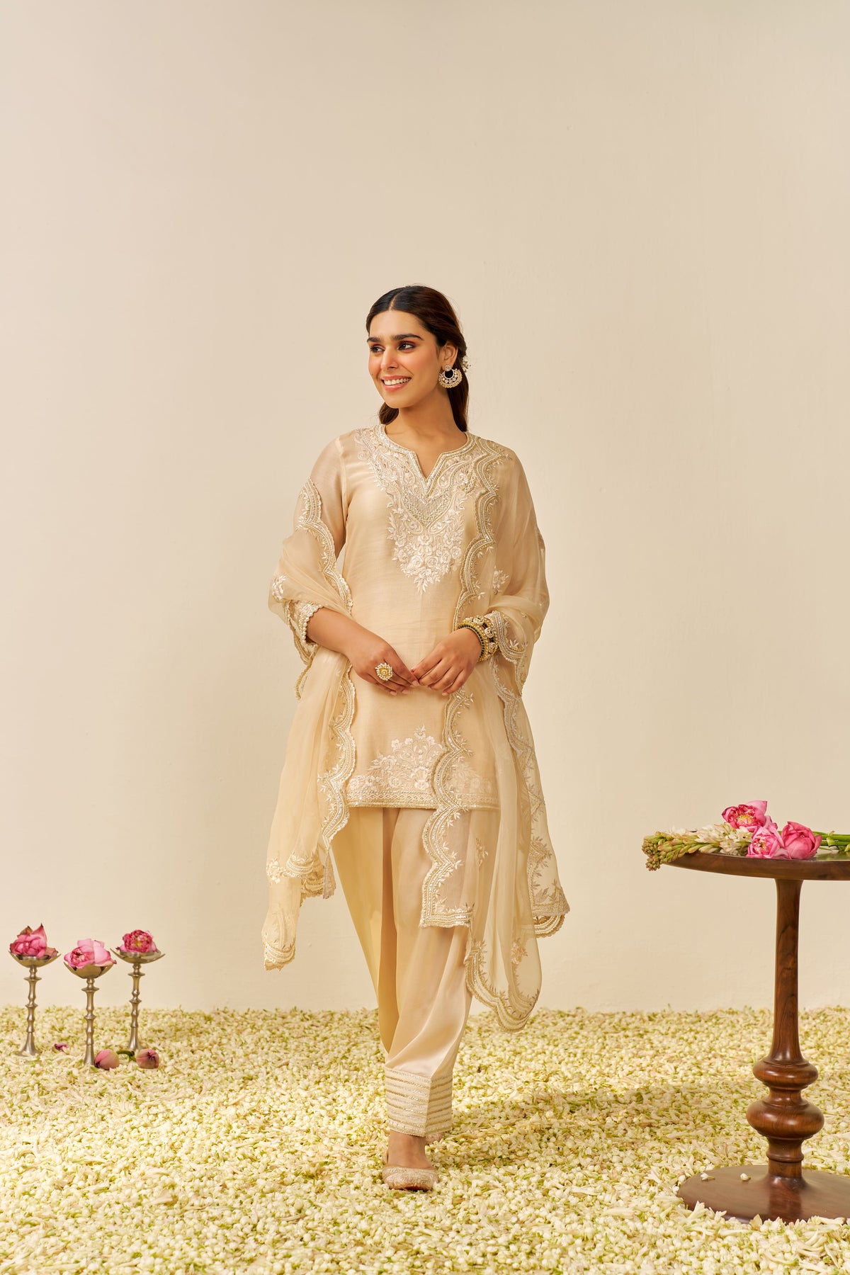 HANIYA - SHORT KURTA WITH SALWAR AND DUPATTA