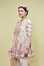 Ivory Kali Kurta With Dhoti