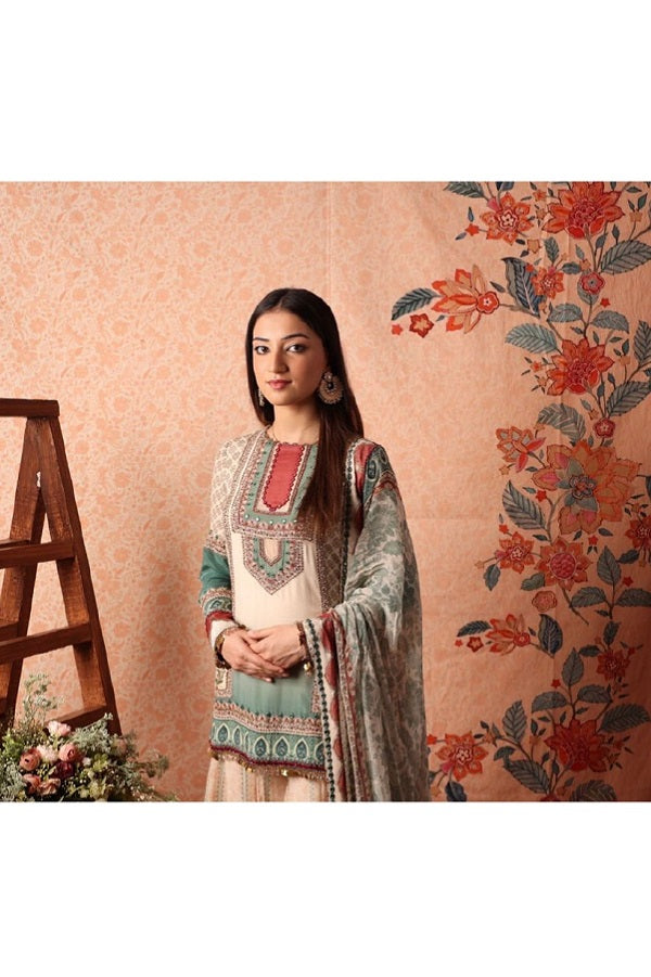 Sharara set with kalamkari dupatta