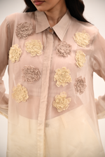 Rosette Organza Shirt