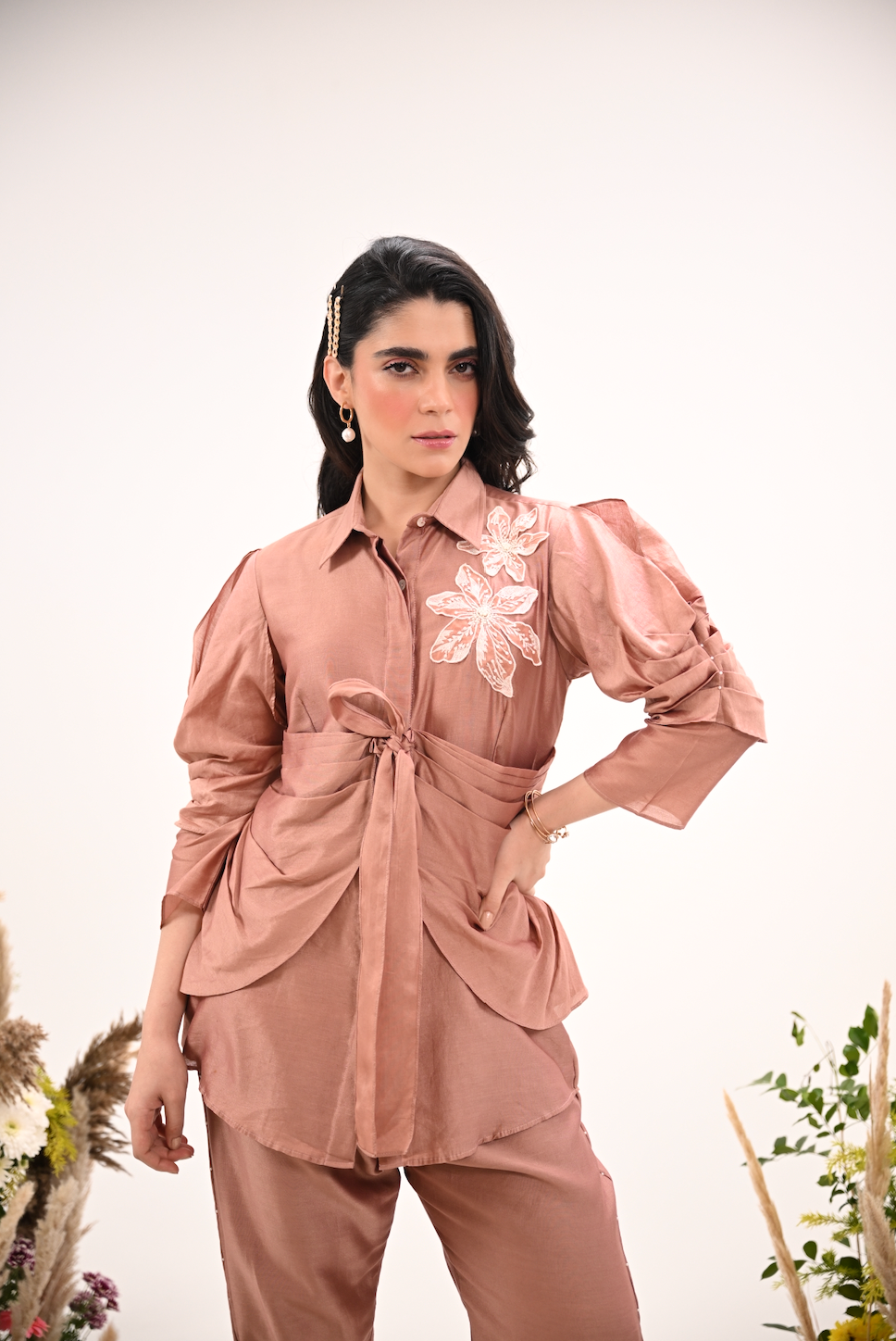 Draped Bow Coord Set