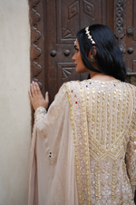 BEIGE PARISAA SHORT ANARKALI WITH DHOTI