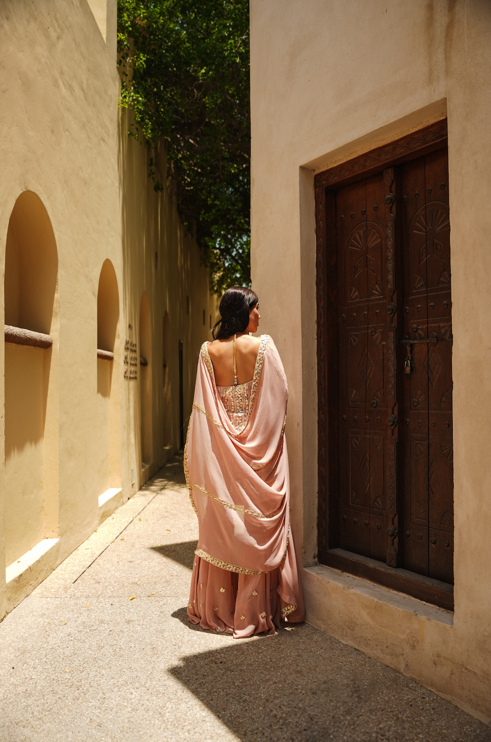 SALMON PINK PARISAA KALIDAR SHARARA