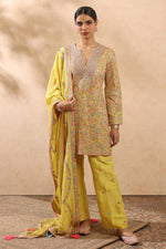 Yellow Kurta Set With Pants