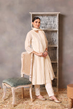Ivory Pure Cotton Silk Kurta Pants Set