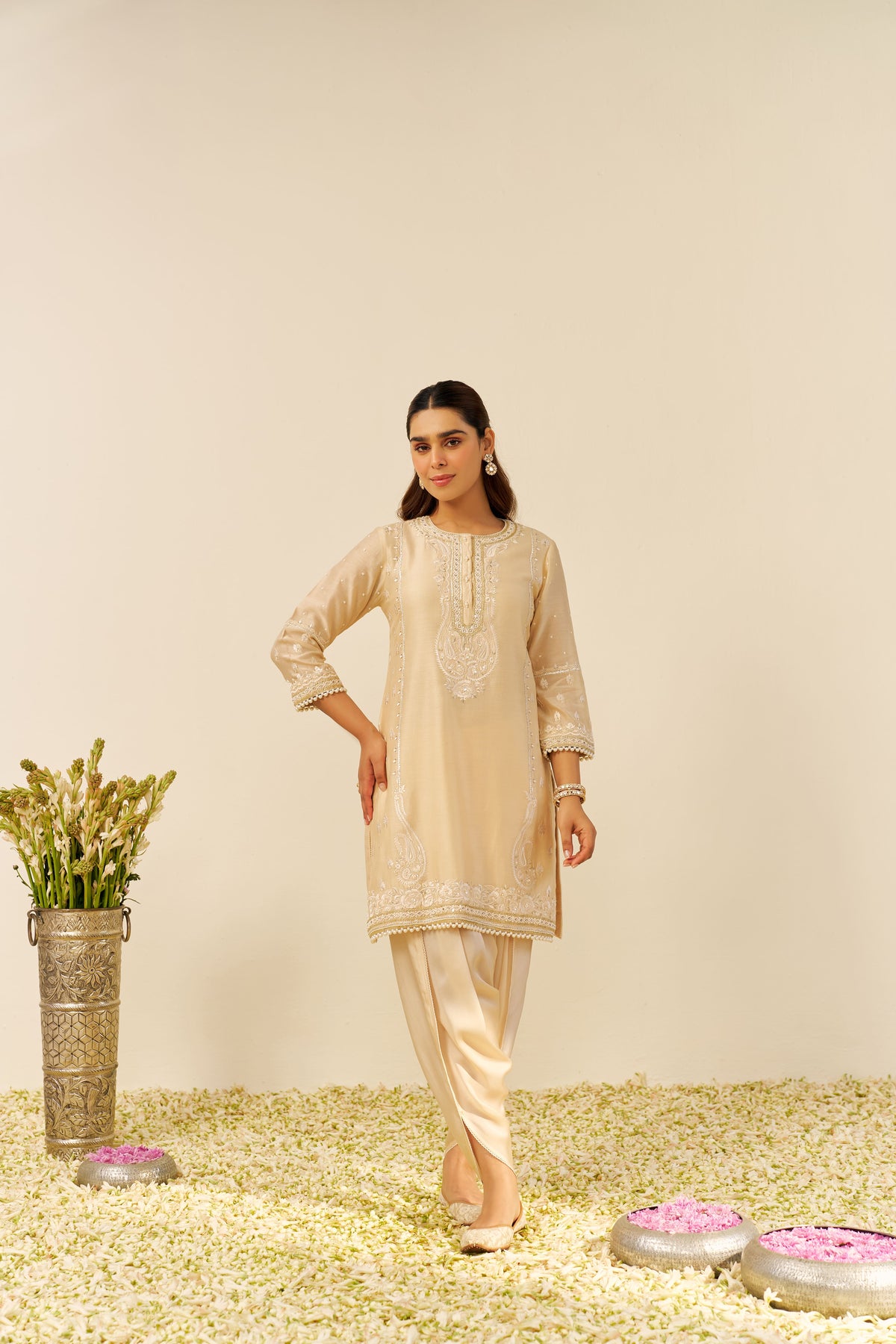 ZAHRA - SHORT KURTA WITH DHOTI