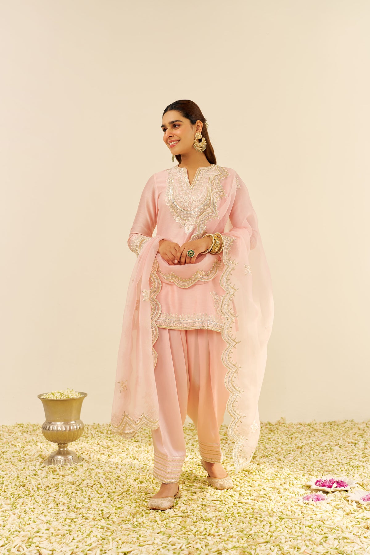 SARA - SHORT KURTA WITHSALWAR AND DUPATTA