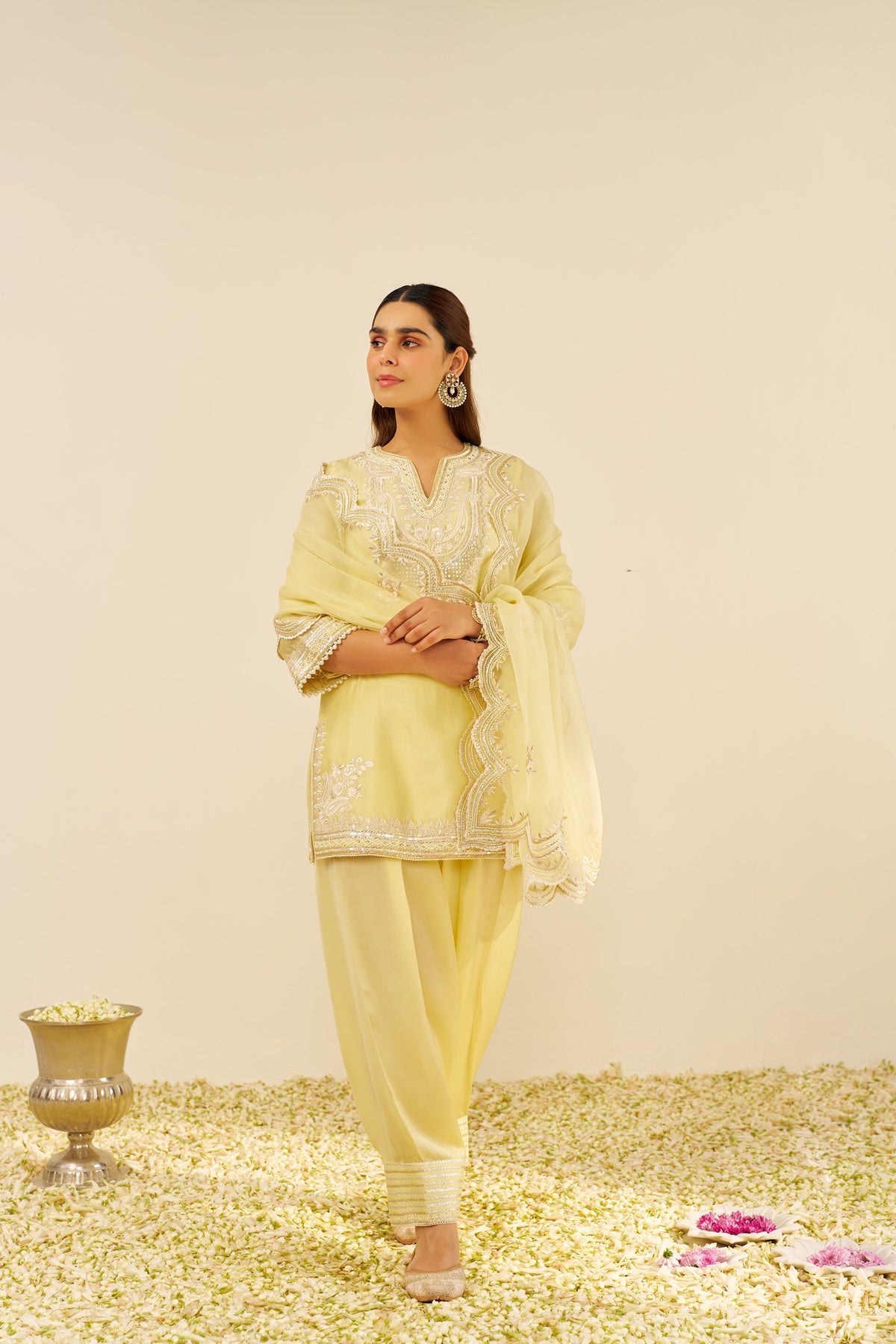 SARA - SHORT KURTA WITHSALWAR AND DUPATTA