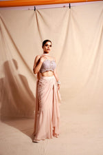 Peach saree