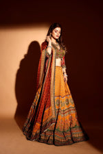 Mustard and Green heavy shell lehenga